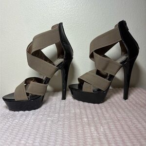 Stylish Black and Tan Women's Heels